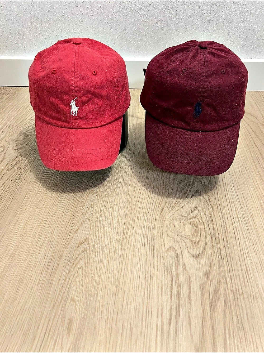 Polo Ralph Lauren Cotton Chino Red/White & Burgundy/Navy hat BUNDLE